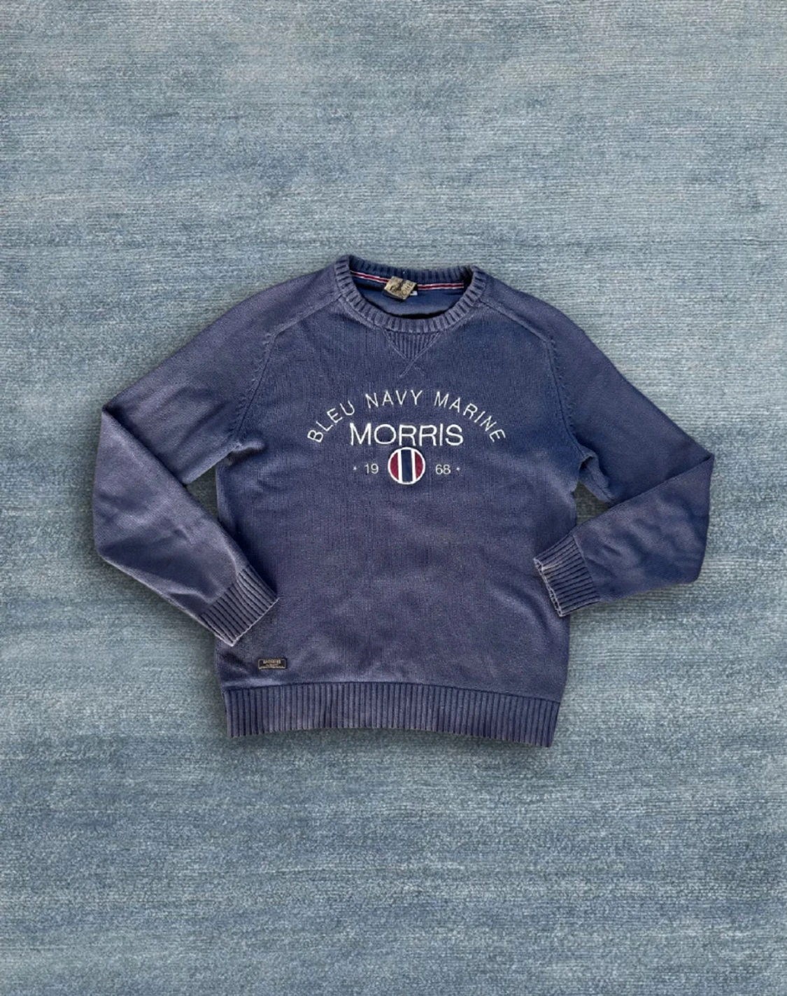 Blå stickad tröja från Morris
