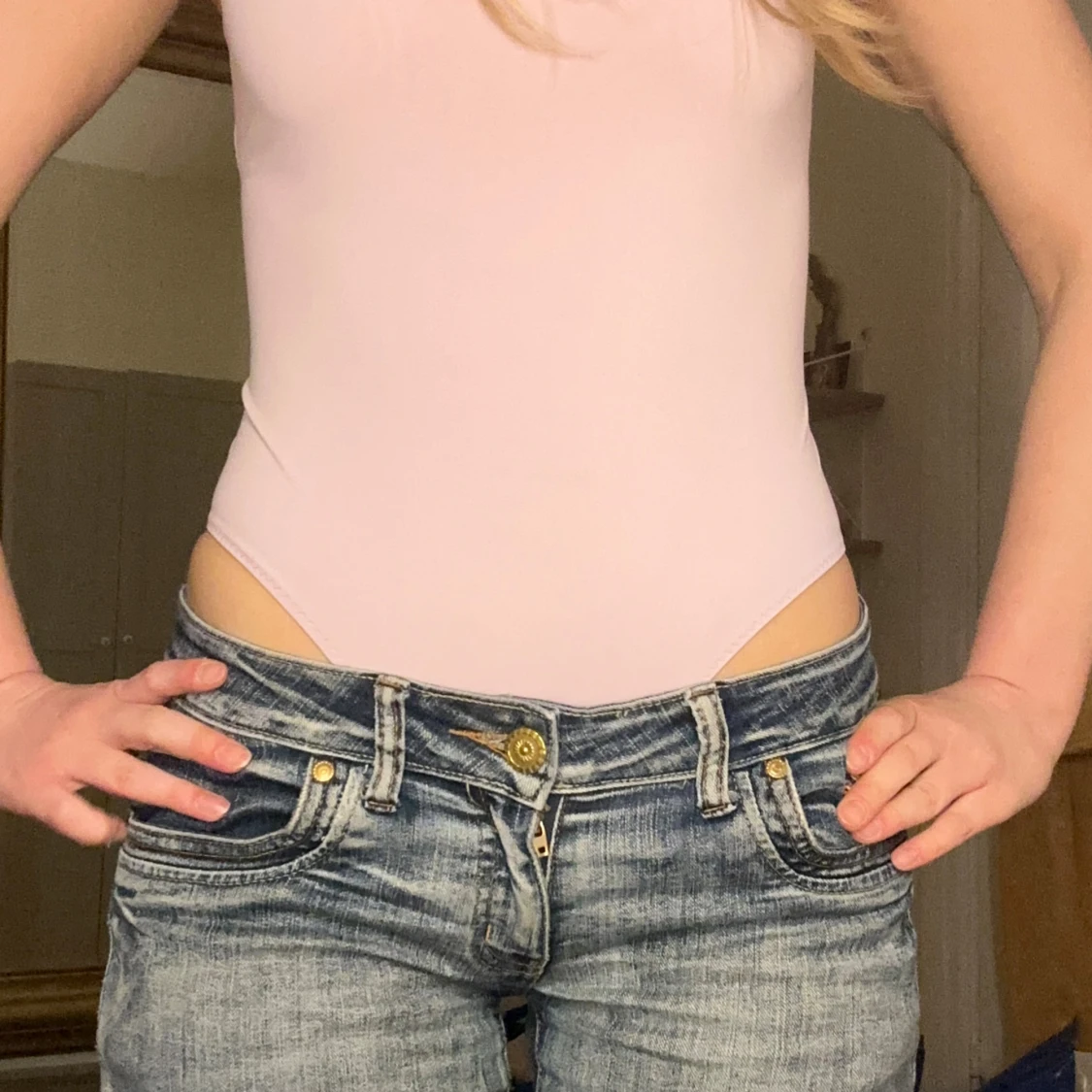 Vintage Lågmidjade bootcut jeans  - 2
