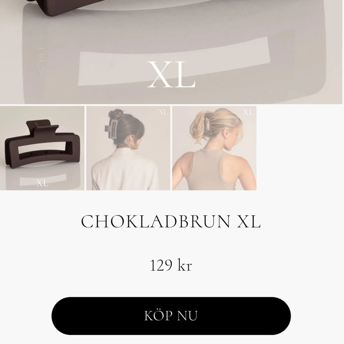 Lila XL hårklämma från Léonie - 1