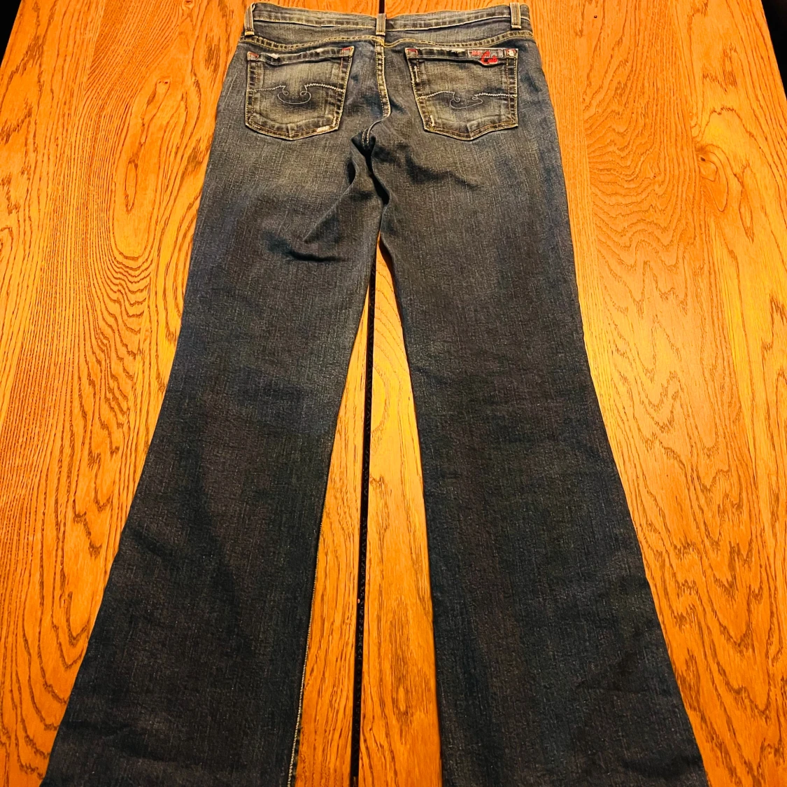 Blåa bootcut lowrise jeans! - 3