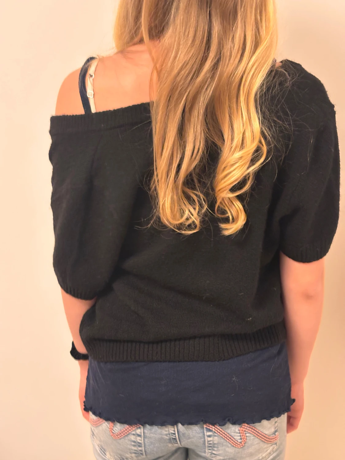 Svart kortärmad kofta från H&M - 3