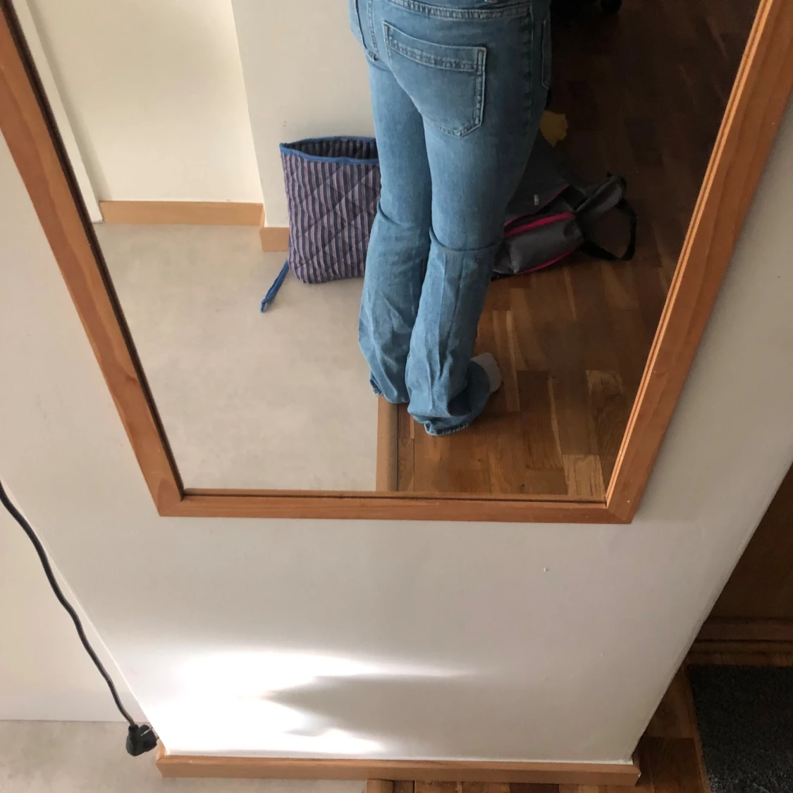 Blå bootcut jeans från 157 - 1