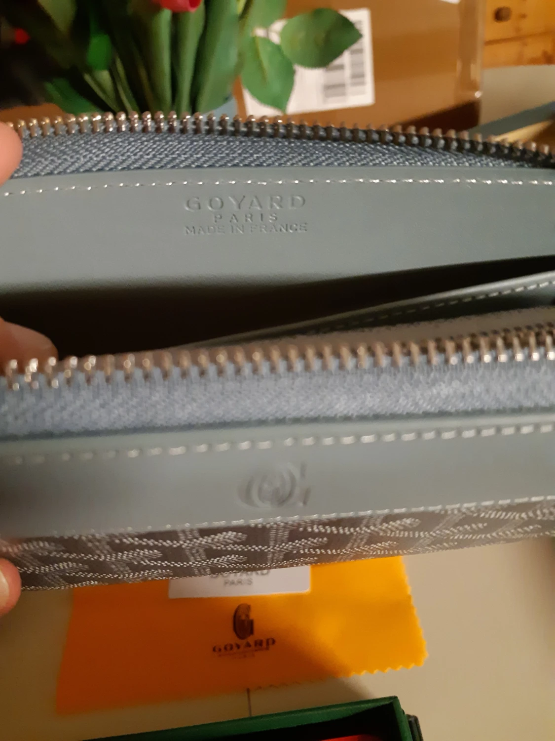 Goyard plånbok i grått mönster - 3