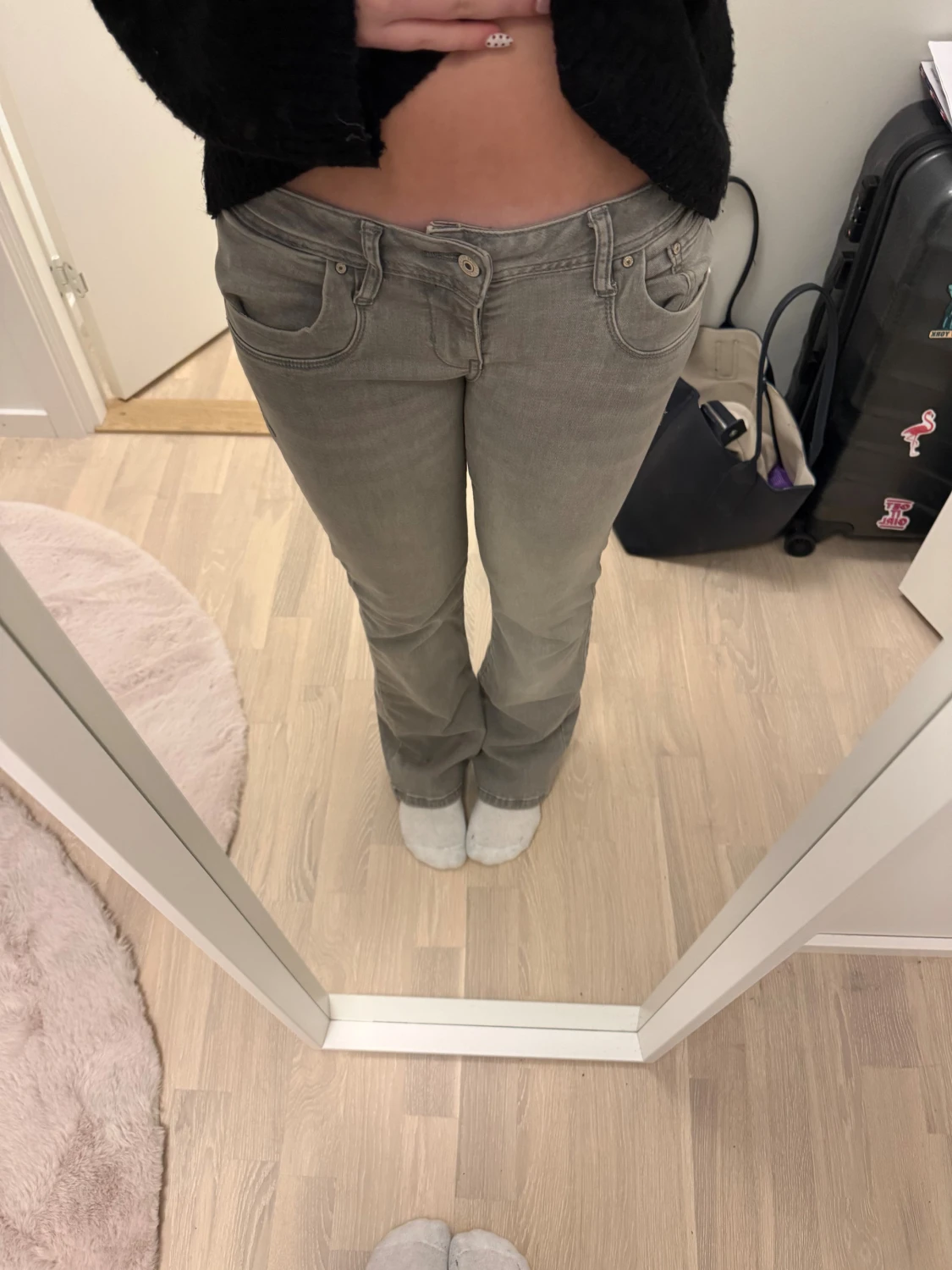 Grå bootcut jeans från LTB, 26/30 - 1