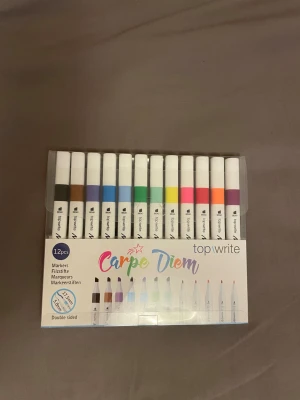 Alkohol baserade pennor  - Alkohol baserade färgpennor från Topwrite. 12 stycken i olika färger, kan inte garantera att alla funkar som nya då de är använda men har inte använts så mycket. 