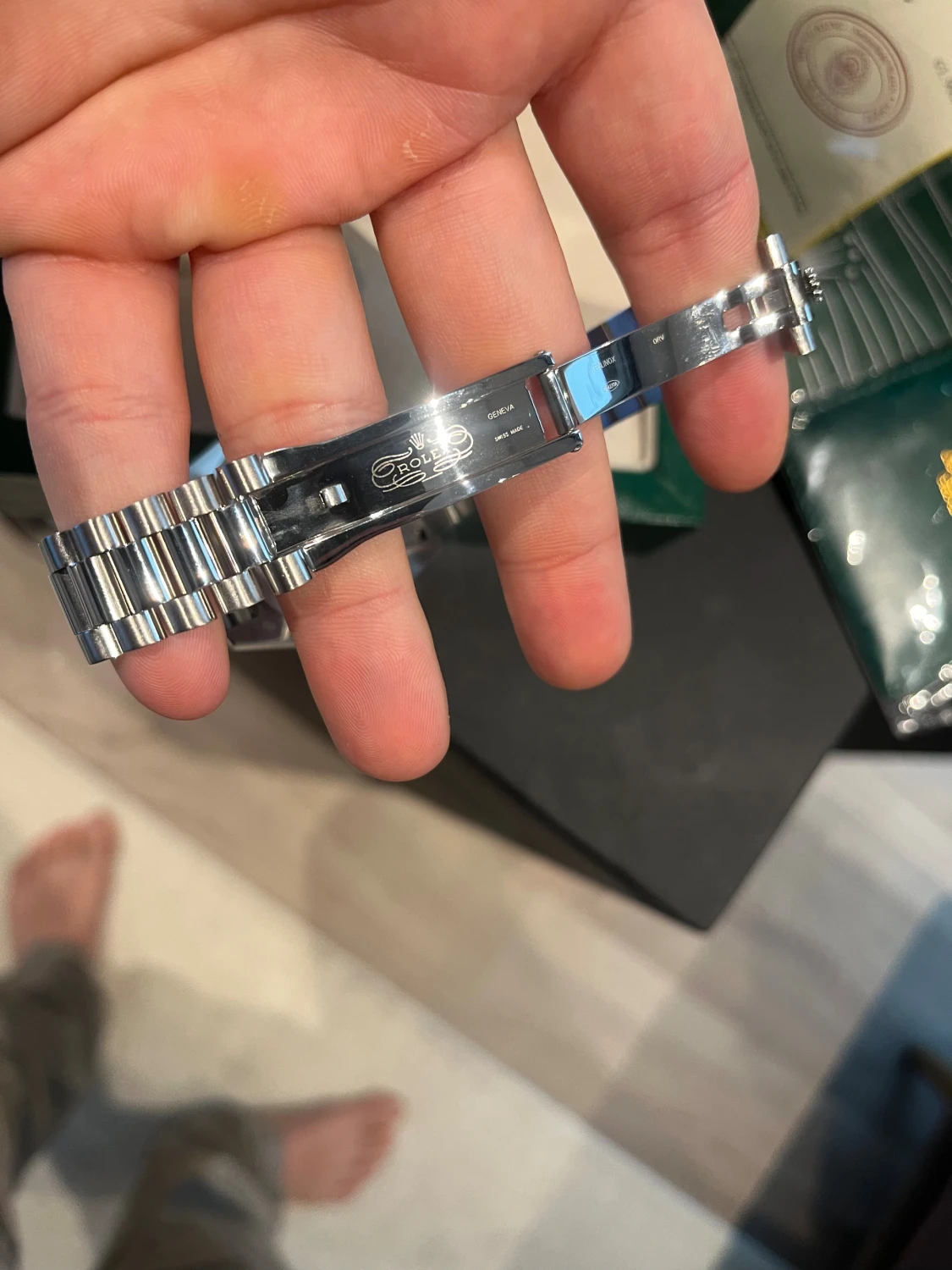 Rolex Day-Date grön urtavla stål - 3