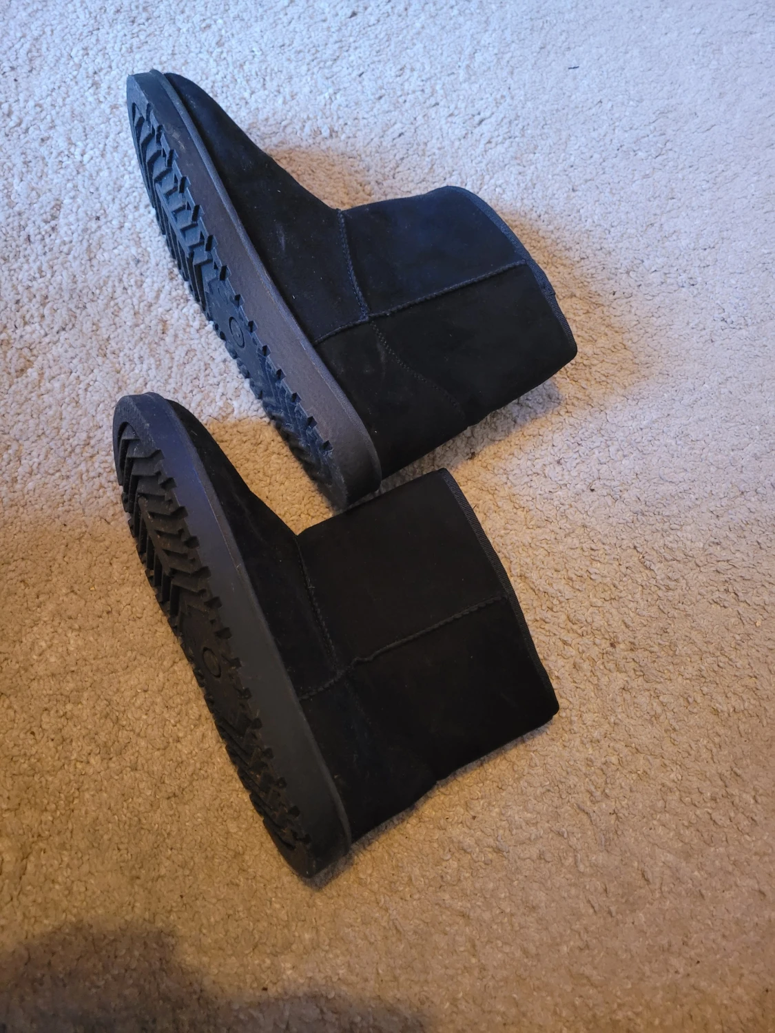 Svarta mockaboots med platt sula - 1