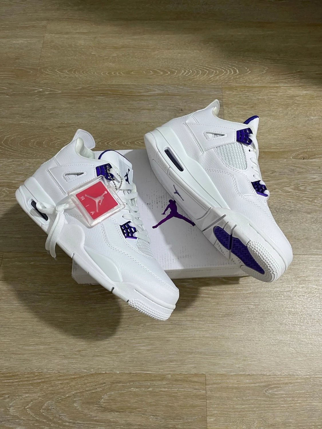 Air Jordan 4 White Purple sneakers - 1