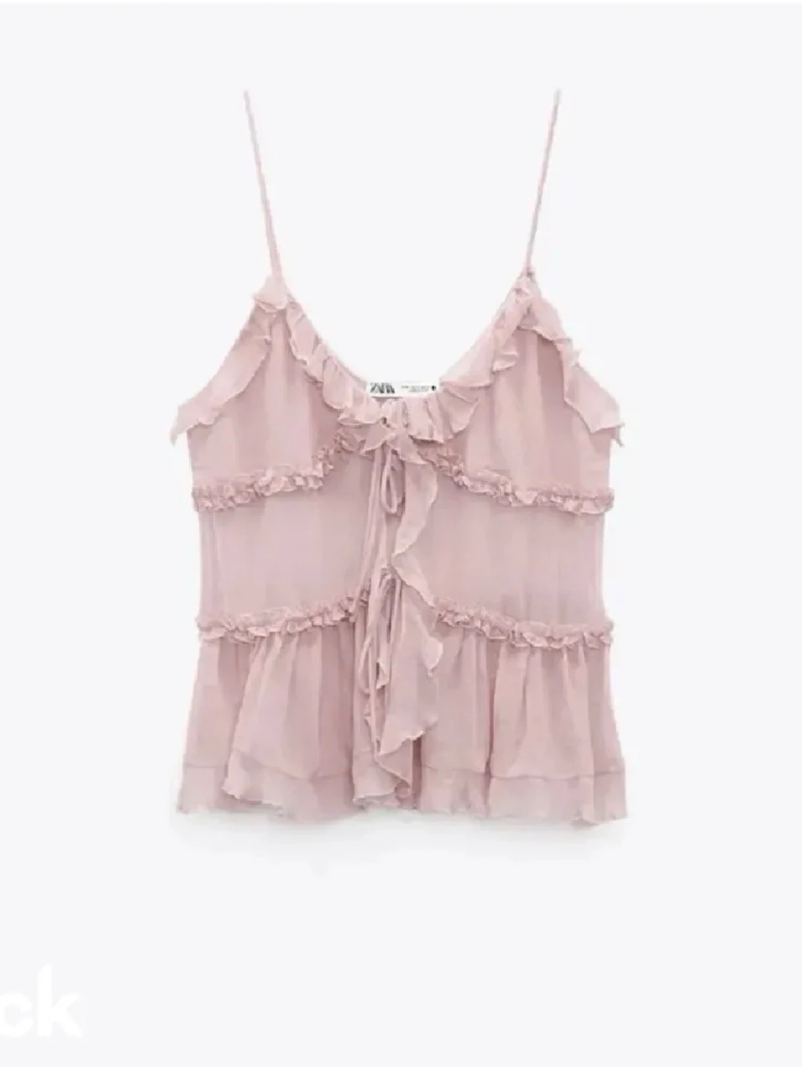 Rosa volangtop från Zara