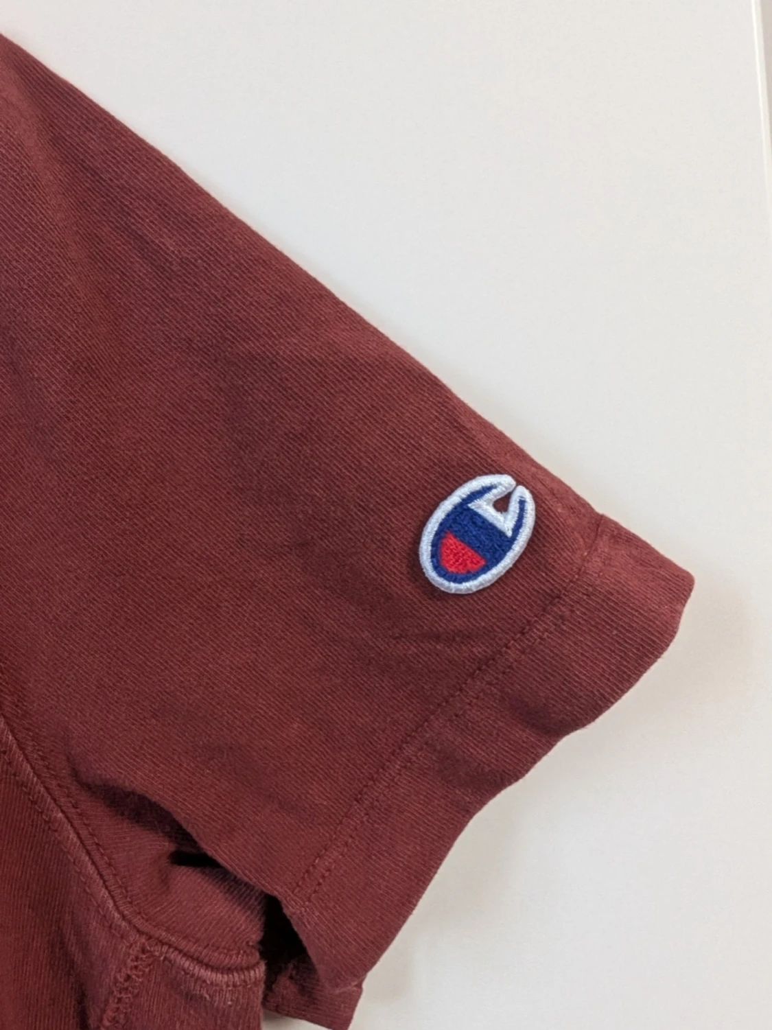 Vinröd Champion t-shirt i bomull - 2