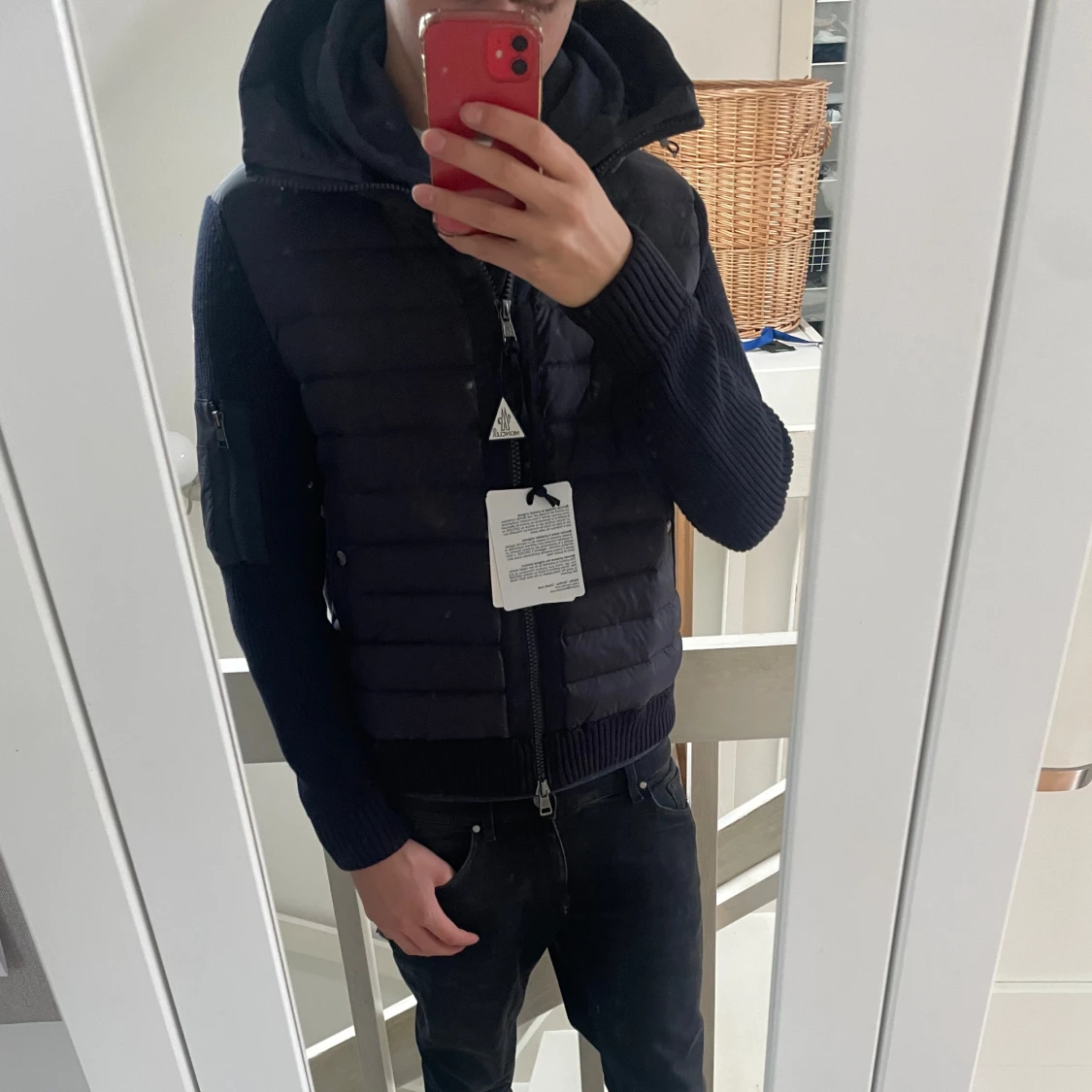 Mörkblå Moncler cardigan  - 4