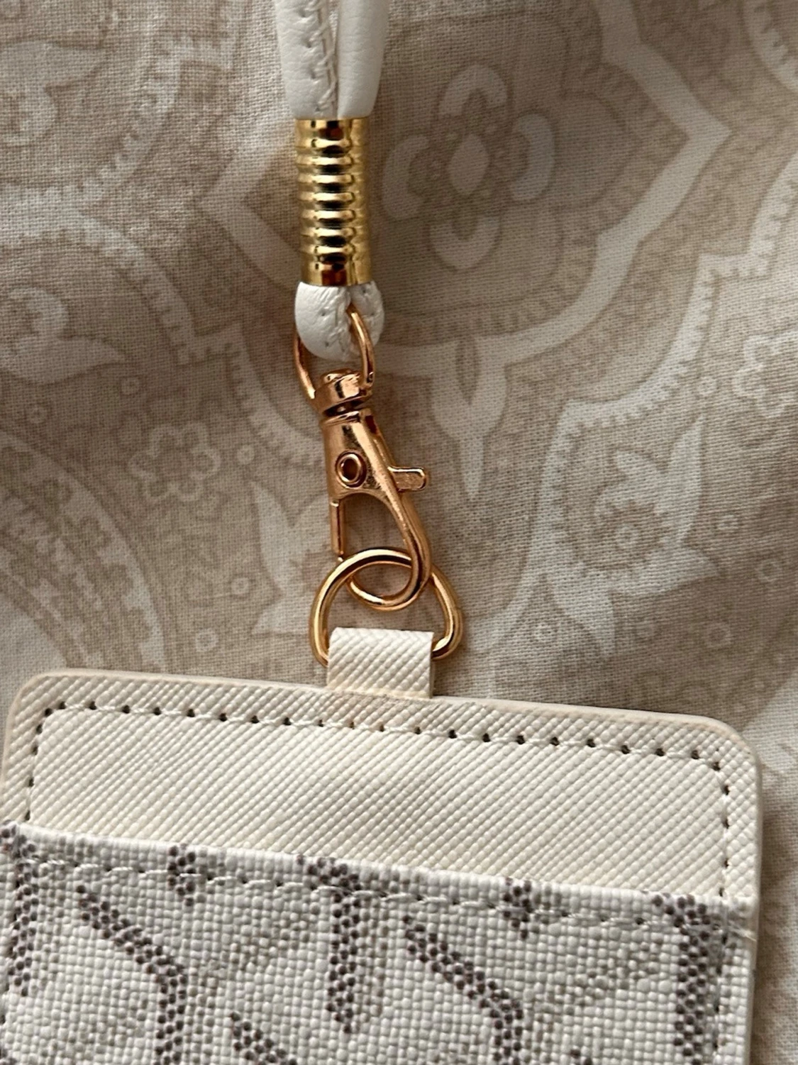 Vit gyard korthållare/ halsband plånbok - 3