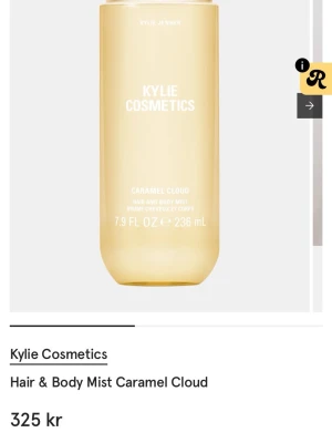 Caramel Cloud Hair & Body Mist - Fräsch och trendig hår- och kroppsmist från Kylie Cosmetics. Caramel Cloud, Perfekt att ha med i väskan! Volym: 236 ml. ALDRIG ANVÄND!! Ord pris 325 och med frakt va de runt 400kr 