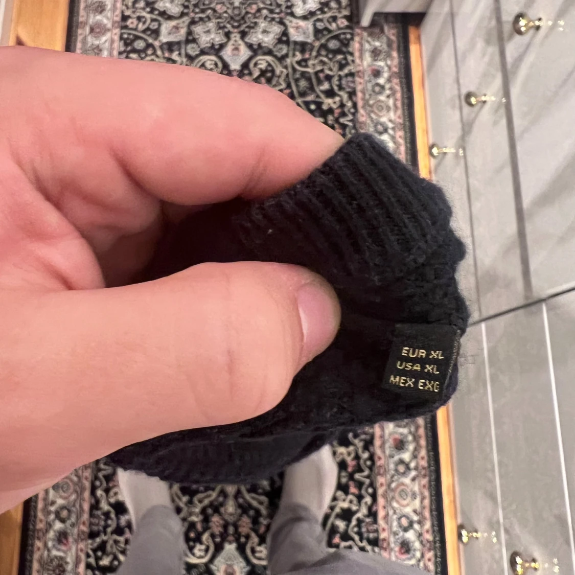 Mörkblå stickad tröja Massimo Dutti XL - 3