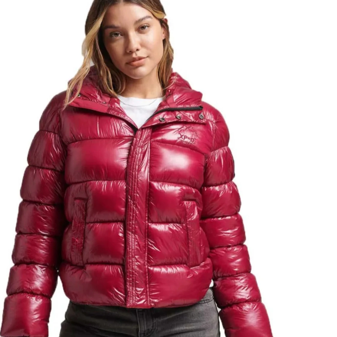 Röd pufferjacka från superdry