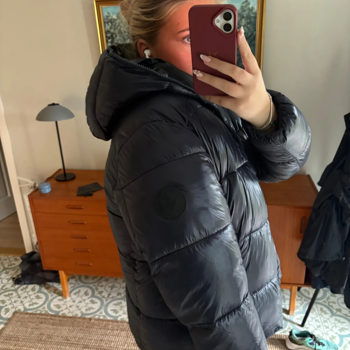 Mörkblå pufferjacka Save The Duck