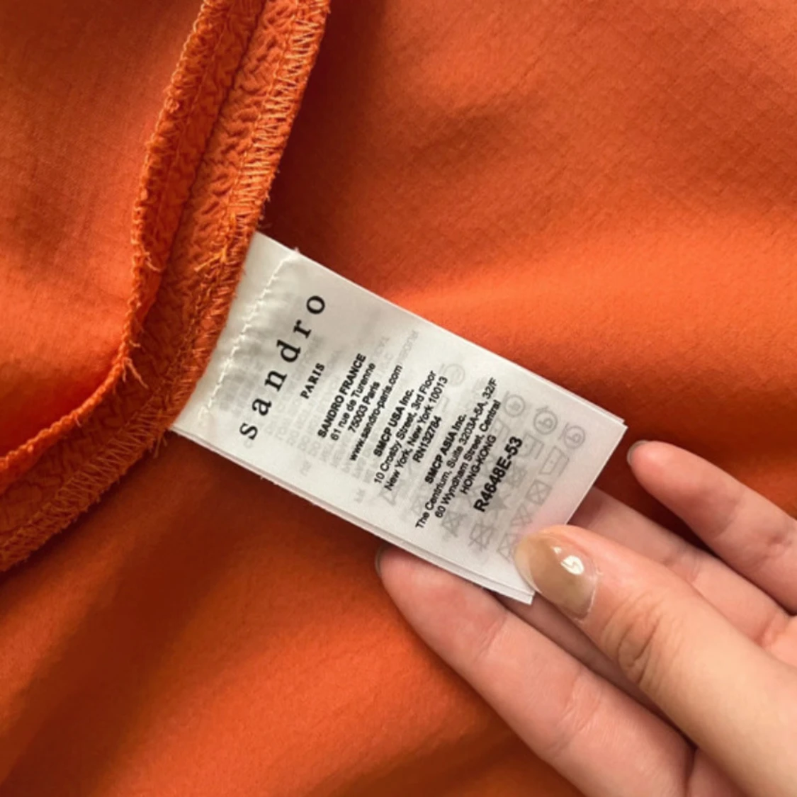 Orange klänning från Sandro  - 3