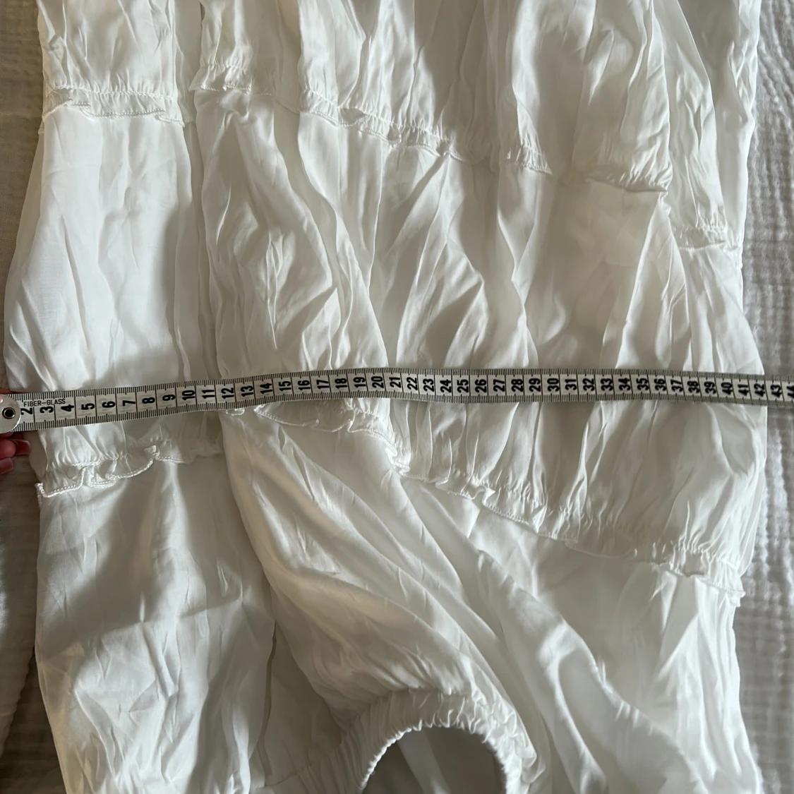 Vit långkjol med volanger - 2