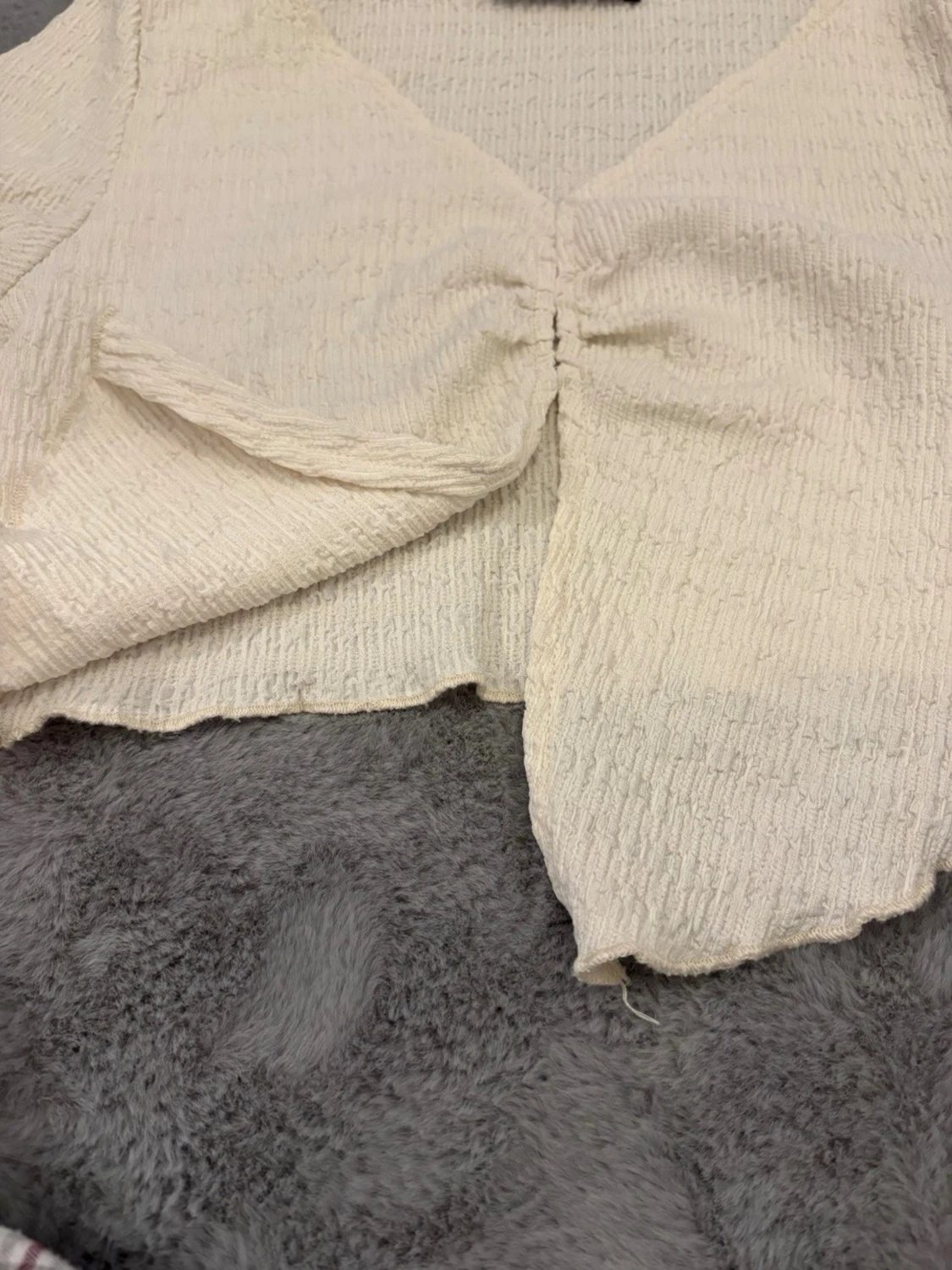 Krämvit croppad topp från Cider - 3