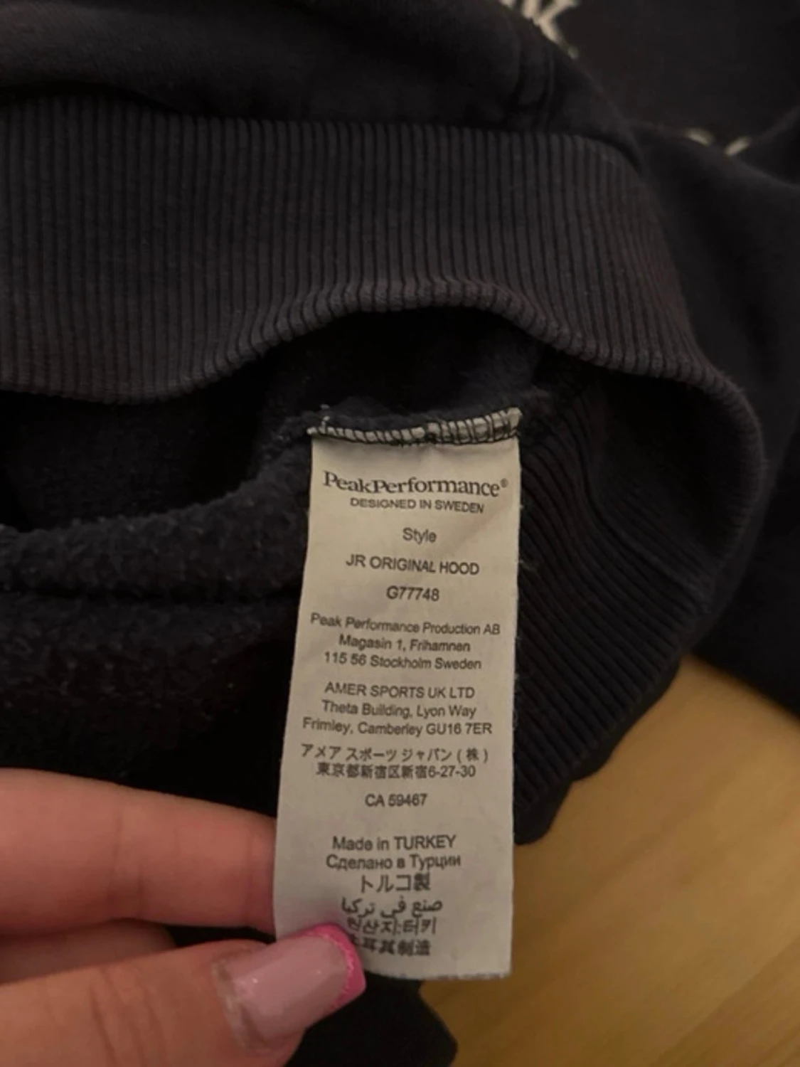 Blå peak performance hoodie - 2