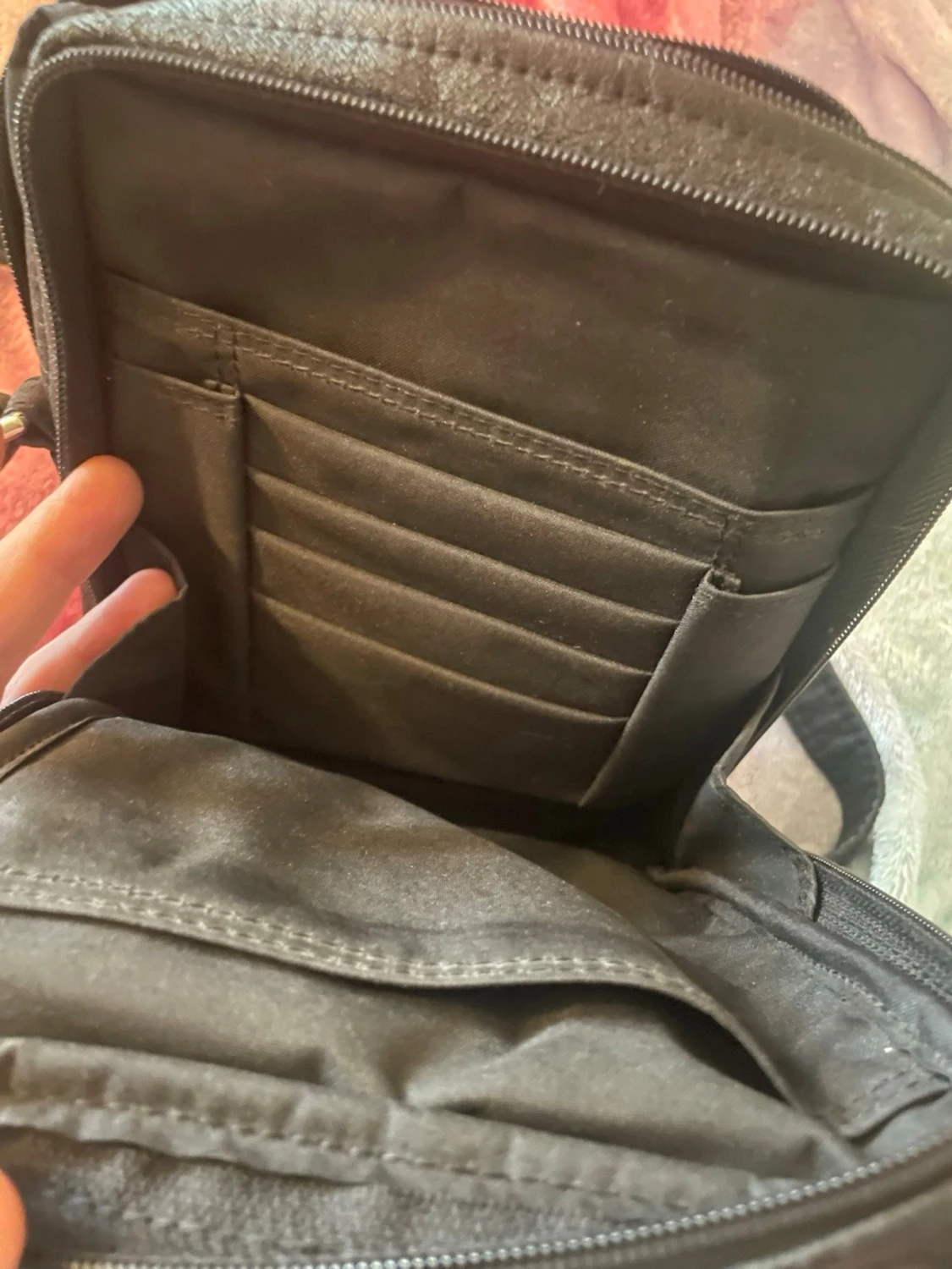 Svart axelväska i skinn från Samsonite - 3