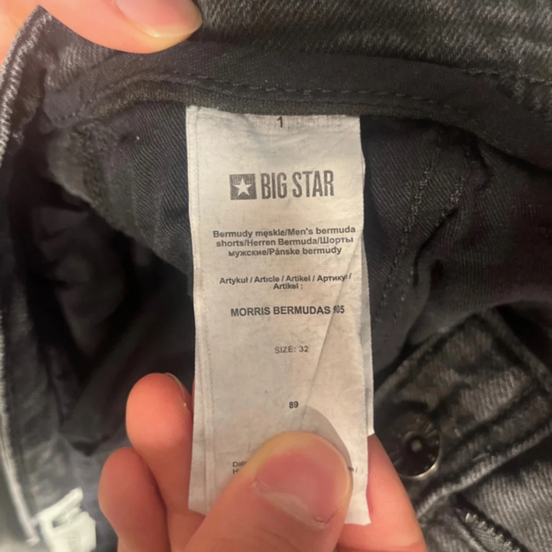 Svarta cargo bermudashorts Big Star - 1