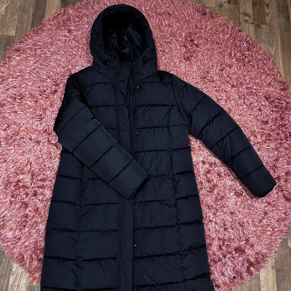 Mörkblå lång pufferjacka från 157 - 1