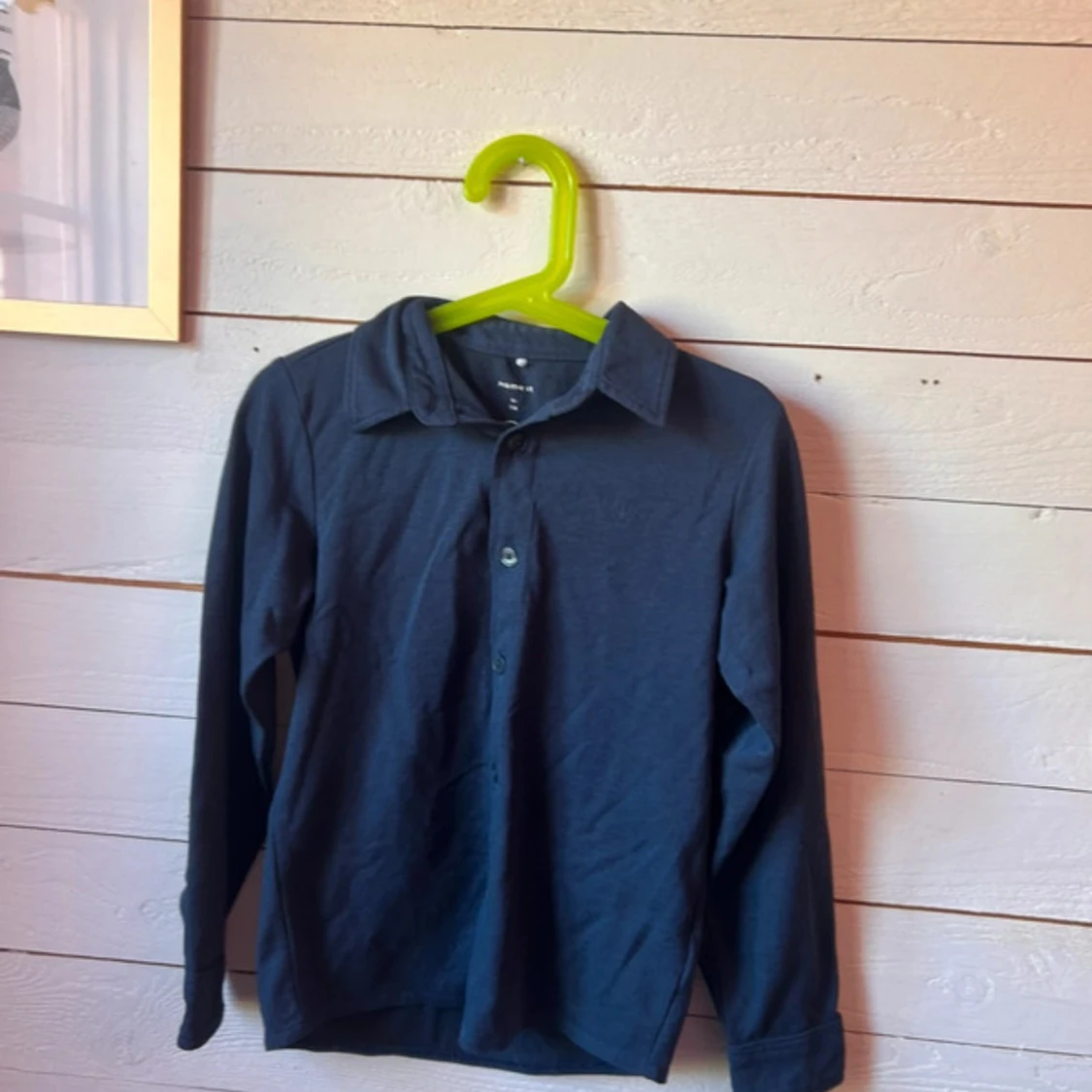 Mörkblå långärmad skjorta H&M