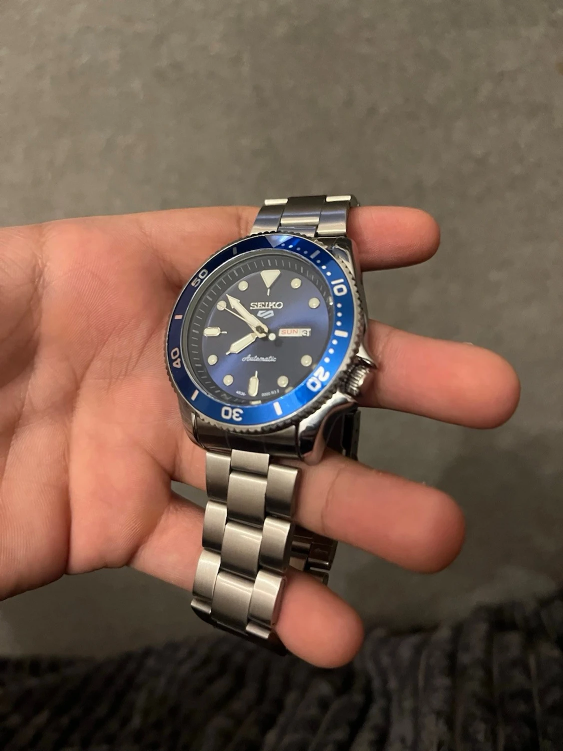 Seiko 5 Sports blå automatisk klocka - 1