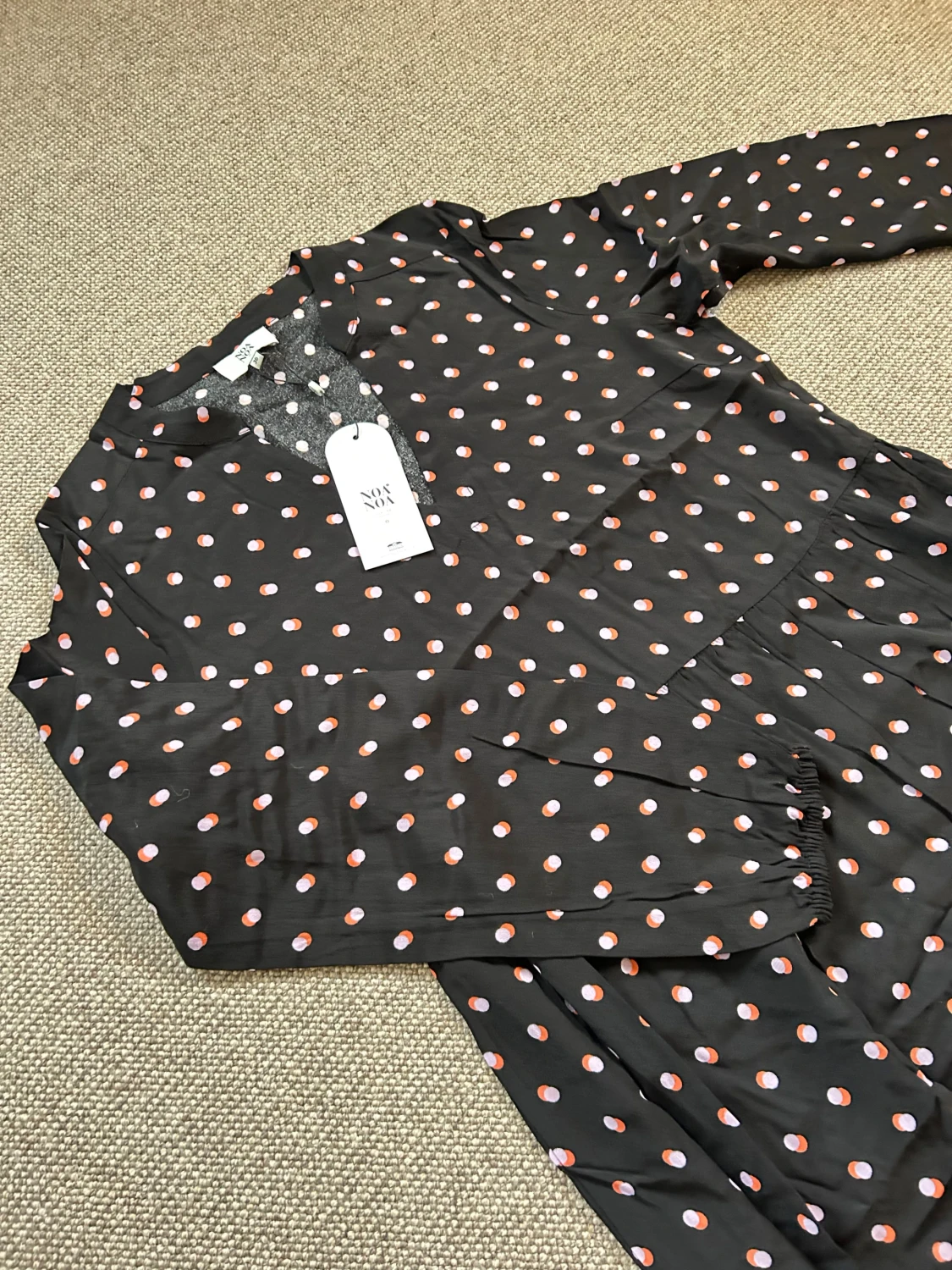 Svart prickig långklänning Noa Noa - 2