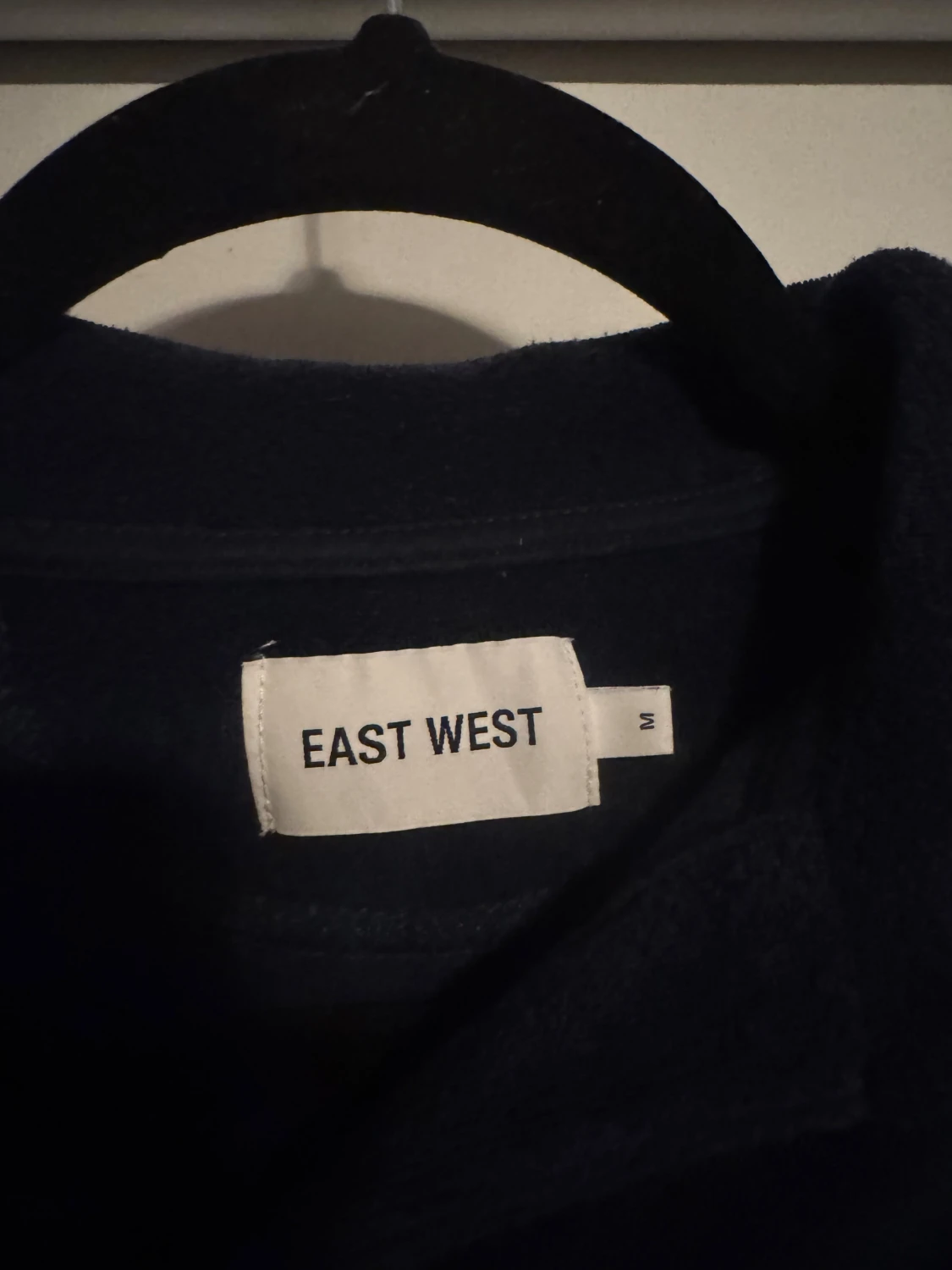 Mörkblå frote långärmad piké från East West - 2