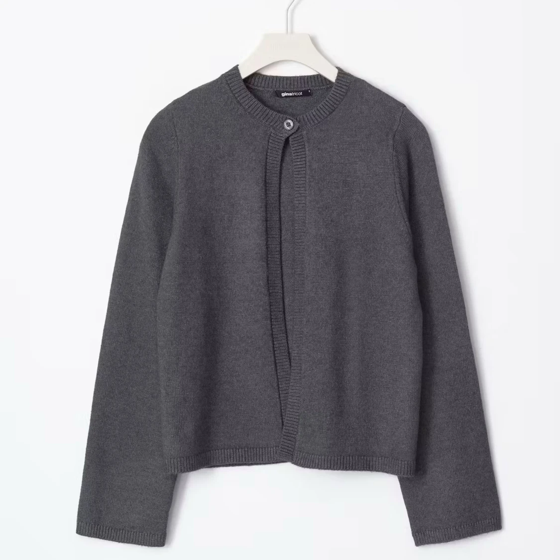 Mörkgrå öppen kofta