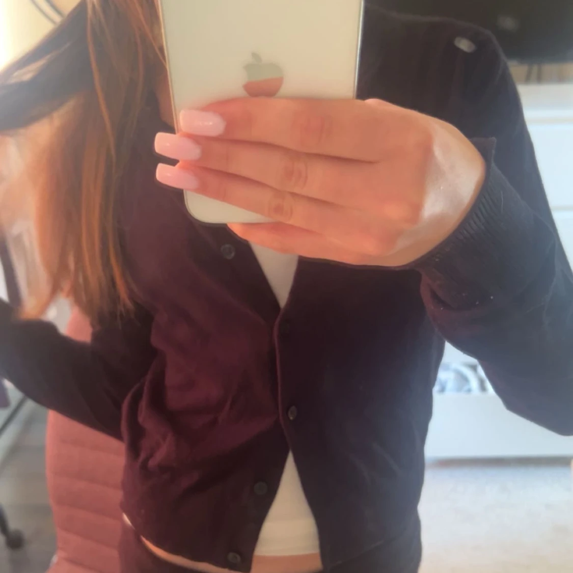 Mörklila kofta från H&M XS - 1