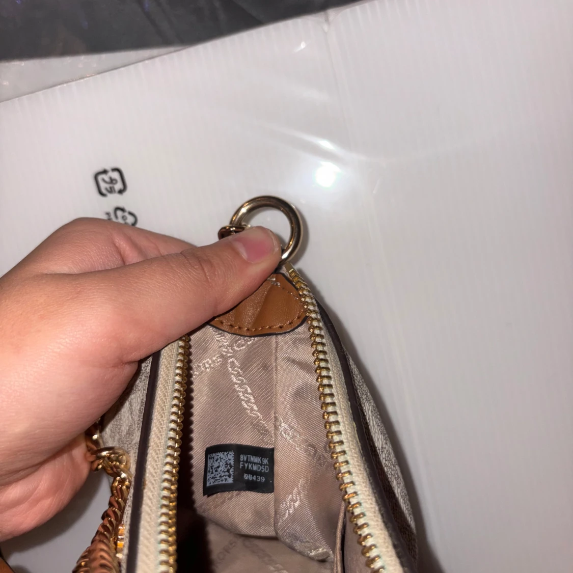 Michael Kors axelväska beige/brun - 3