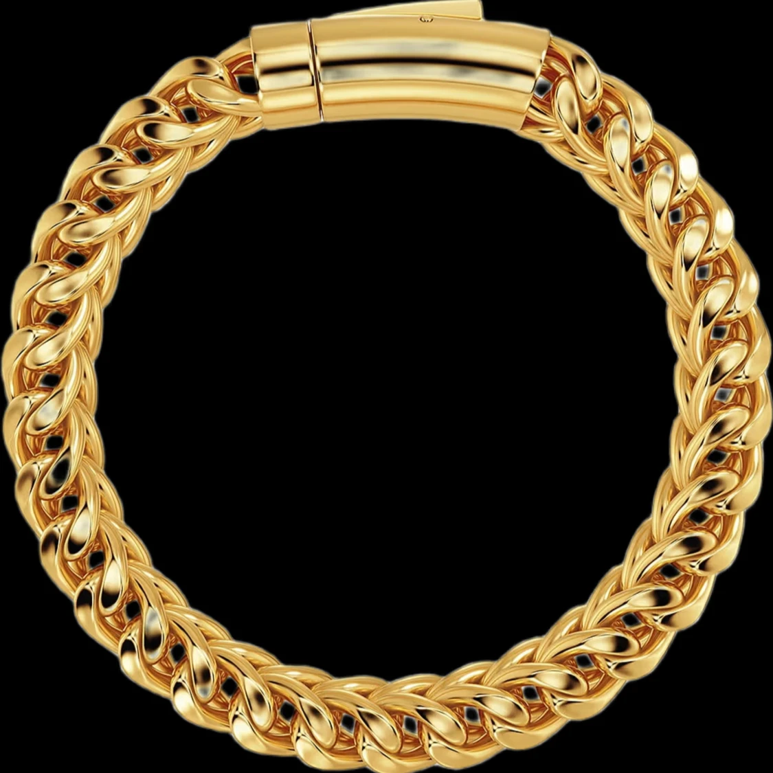 Flätat guldarmband chunky stil - 1