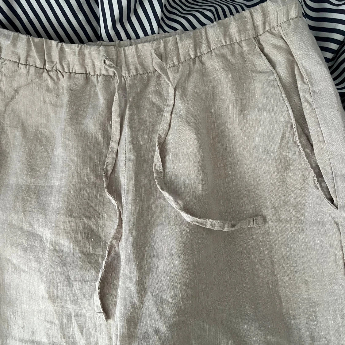 Beige linnebyxor  - 3
