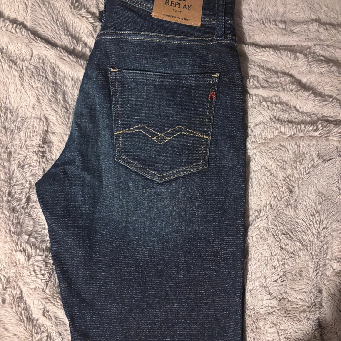 Replay mörkblå jeans med raka ben