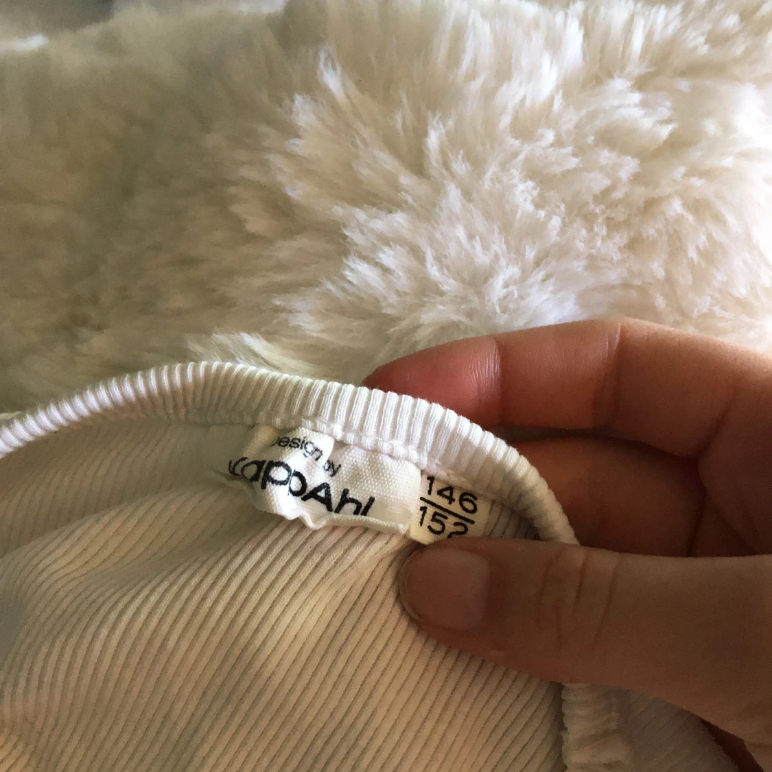 Vit ribbad croppad topp KappAhl - 2