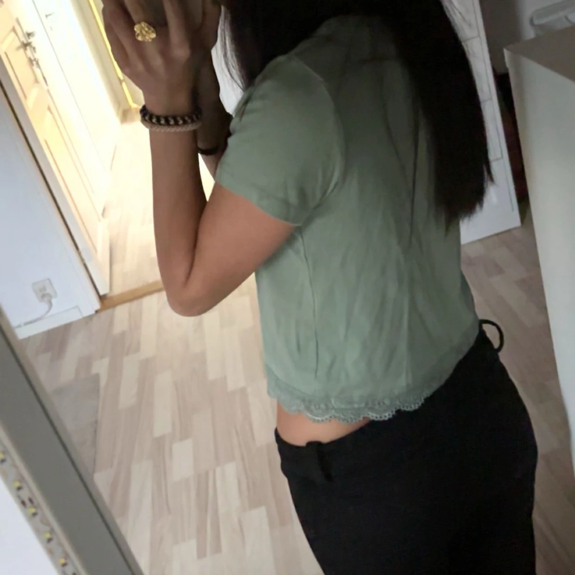 Jättefin ljusgrön topp  - 1