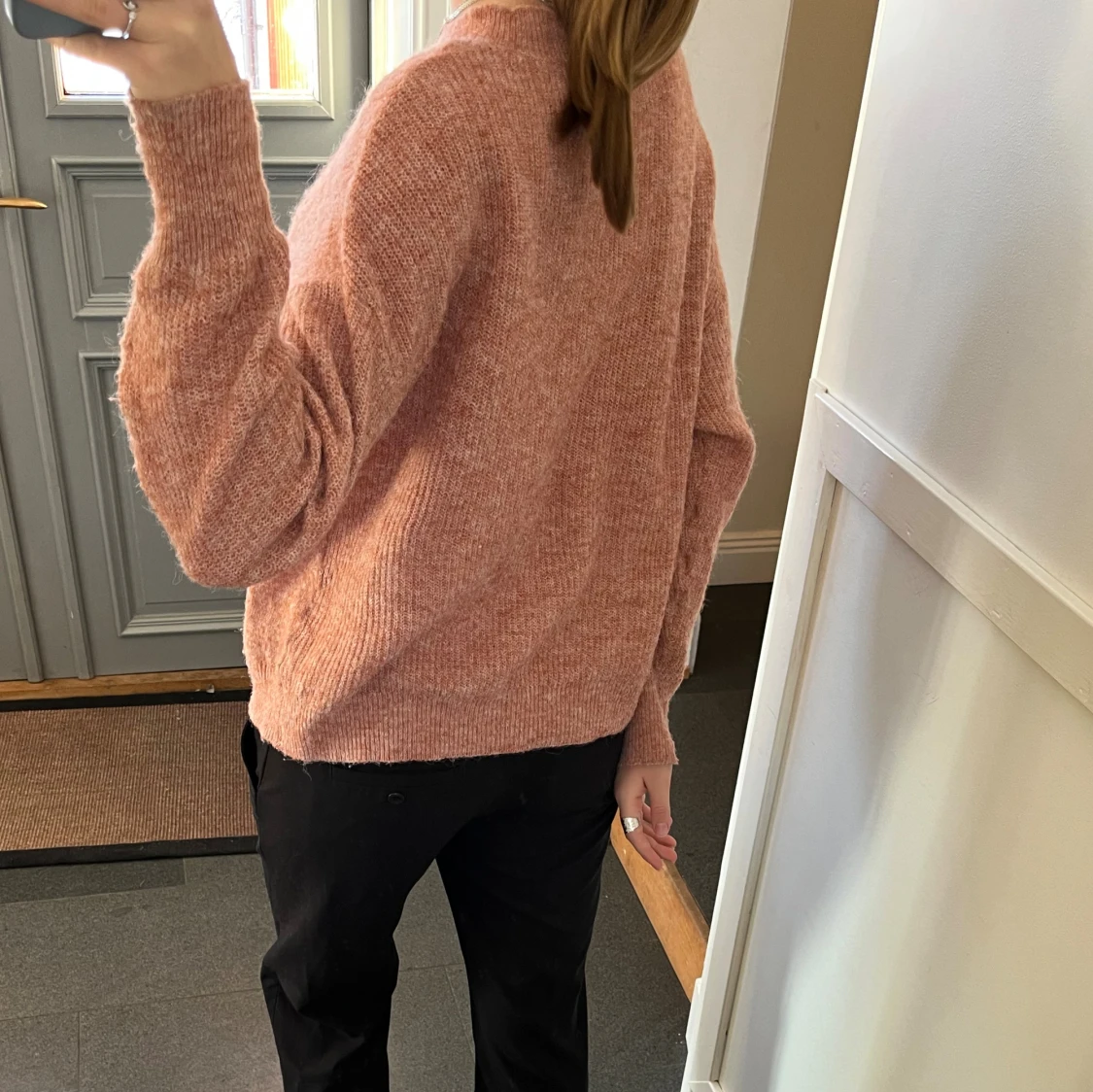 Rosa stickad tröja  - 3