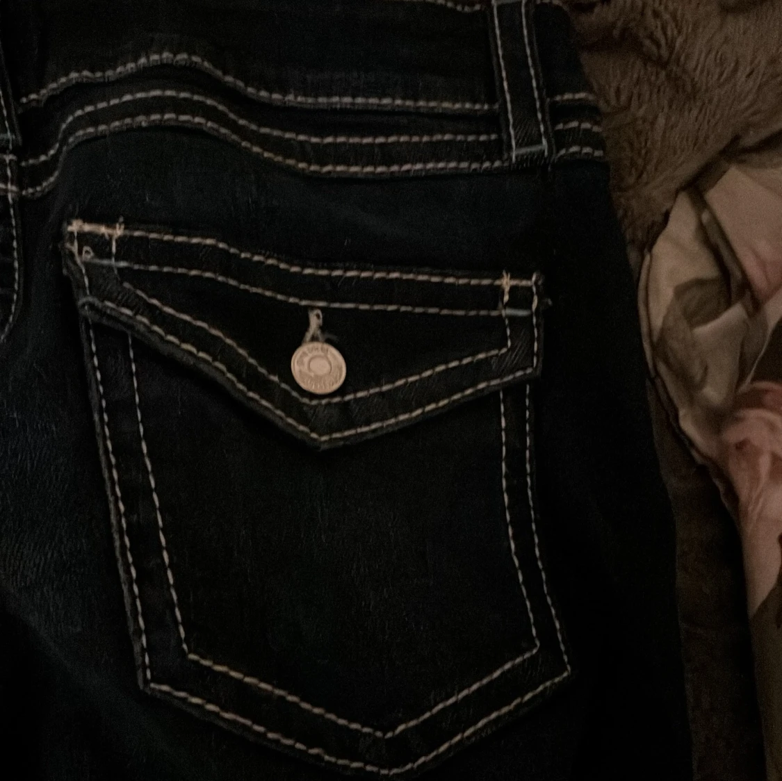 Mörkblå bootcut jeans Gina Tricot - 3