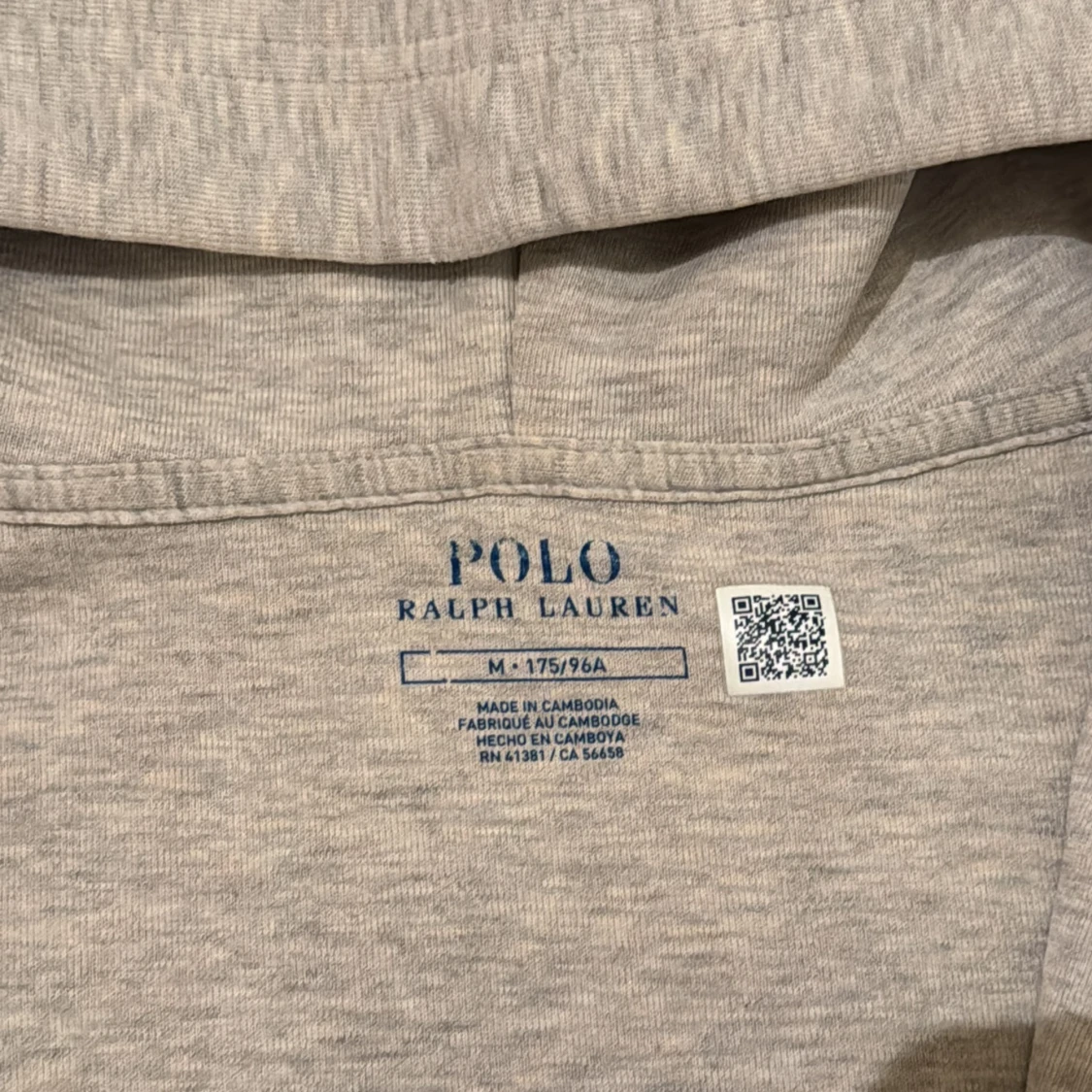 Grå Ralph Lauren zip hoodie - 1