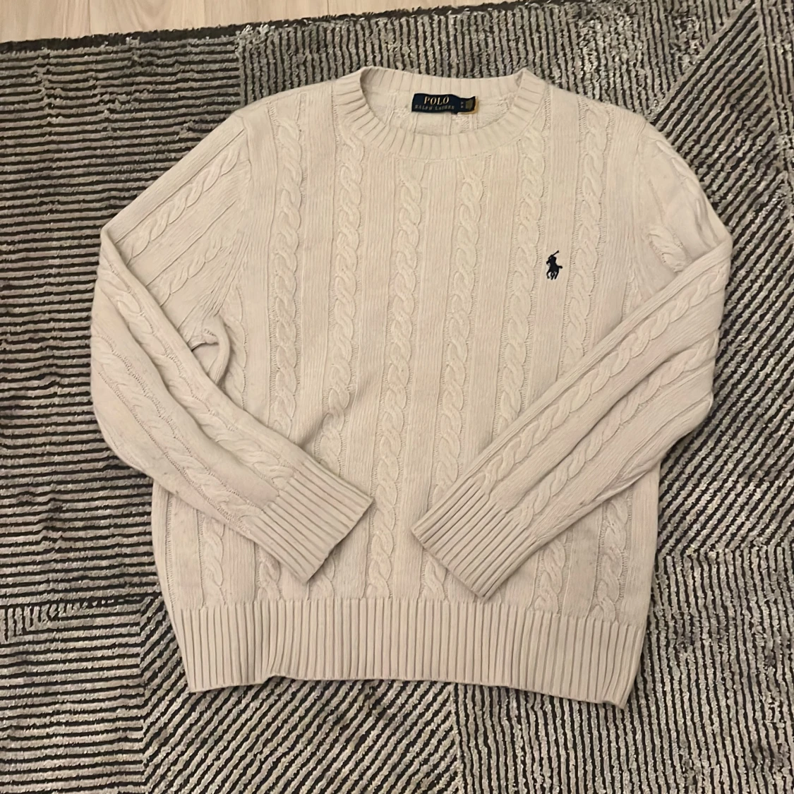 Vit kabelstickad tröja Polo Ralph Lauren - 3