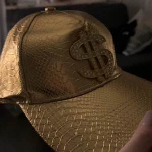 Guldig keps med dollar-tecken - Gulsot keps med dollar märke på perfekt till halloween om du ska va till exempel ”gold digger” osv 😊 helt ny! Endast testad 