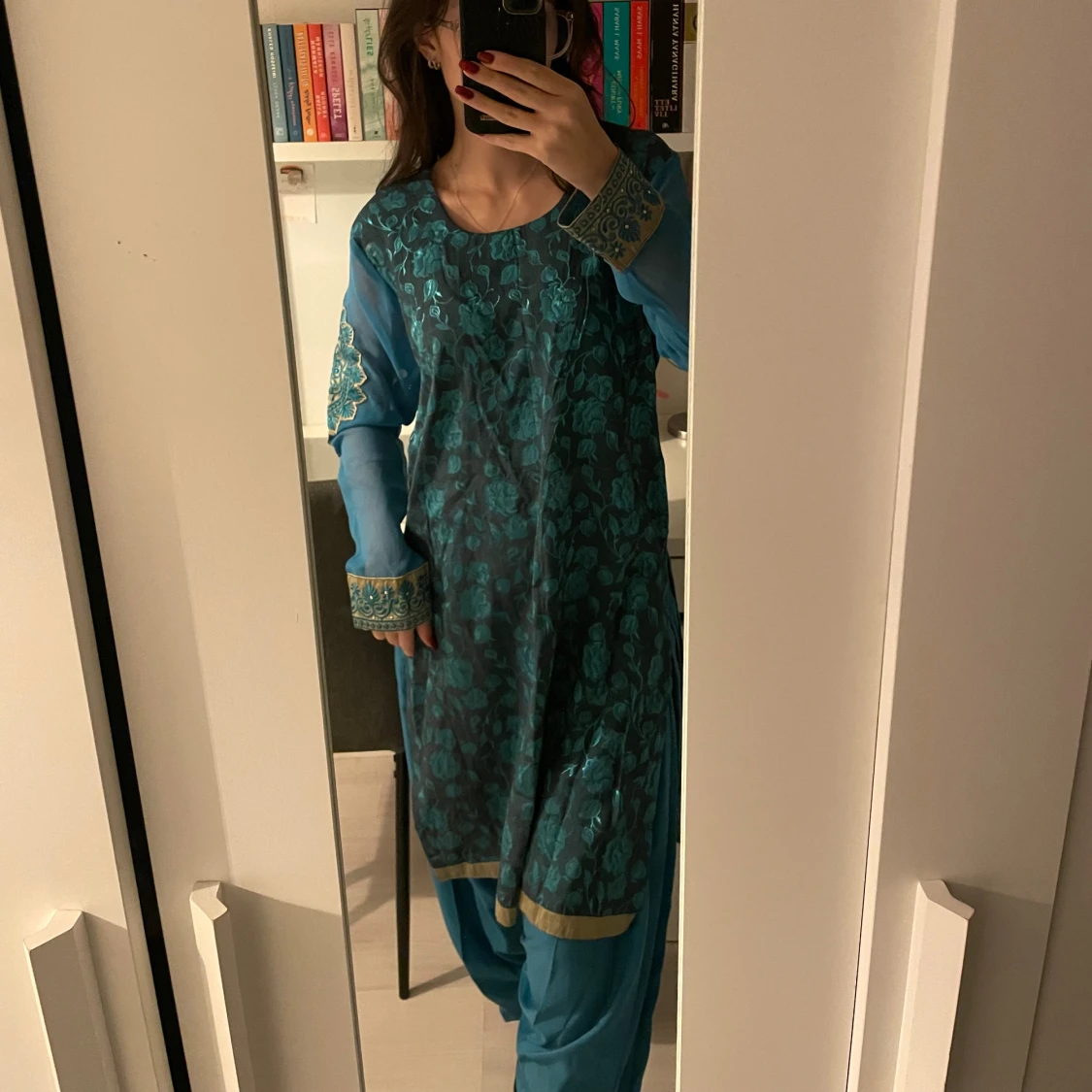 Blå långklänning (Pakistan dress)