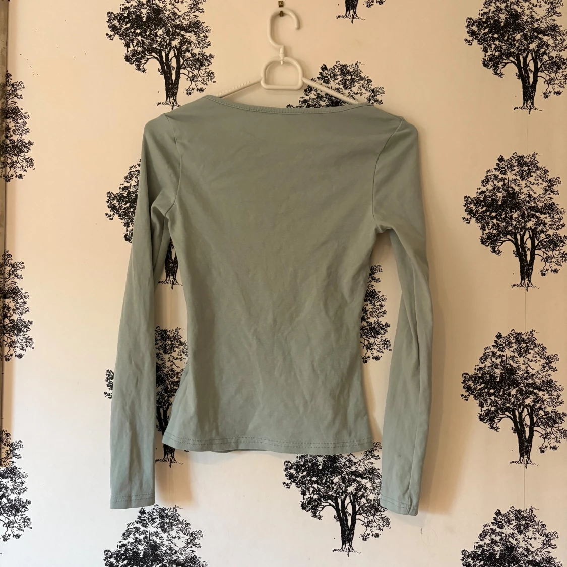 Ljusgrön långärmad topp från SHEIN - 1