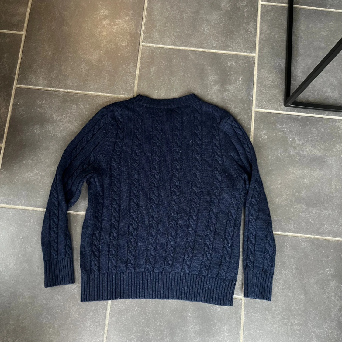 Marinblå kabelstickad tröja Polo Ralph Lauren - 4