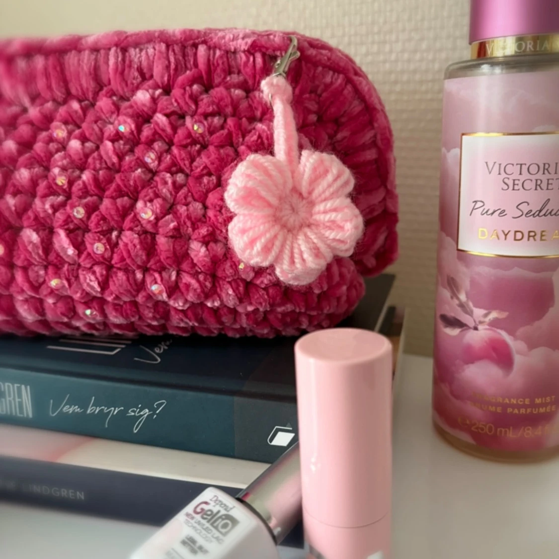 Virkad necessär (clutch bag) - Kelly - med diamanter  - 1