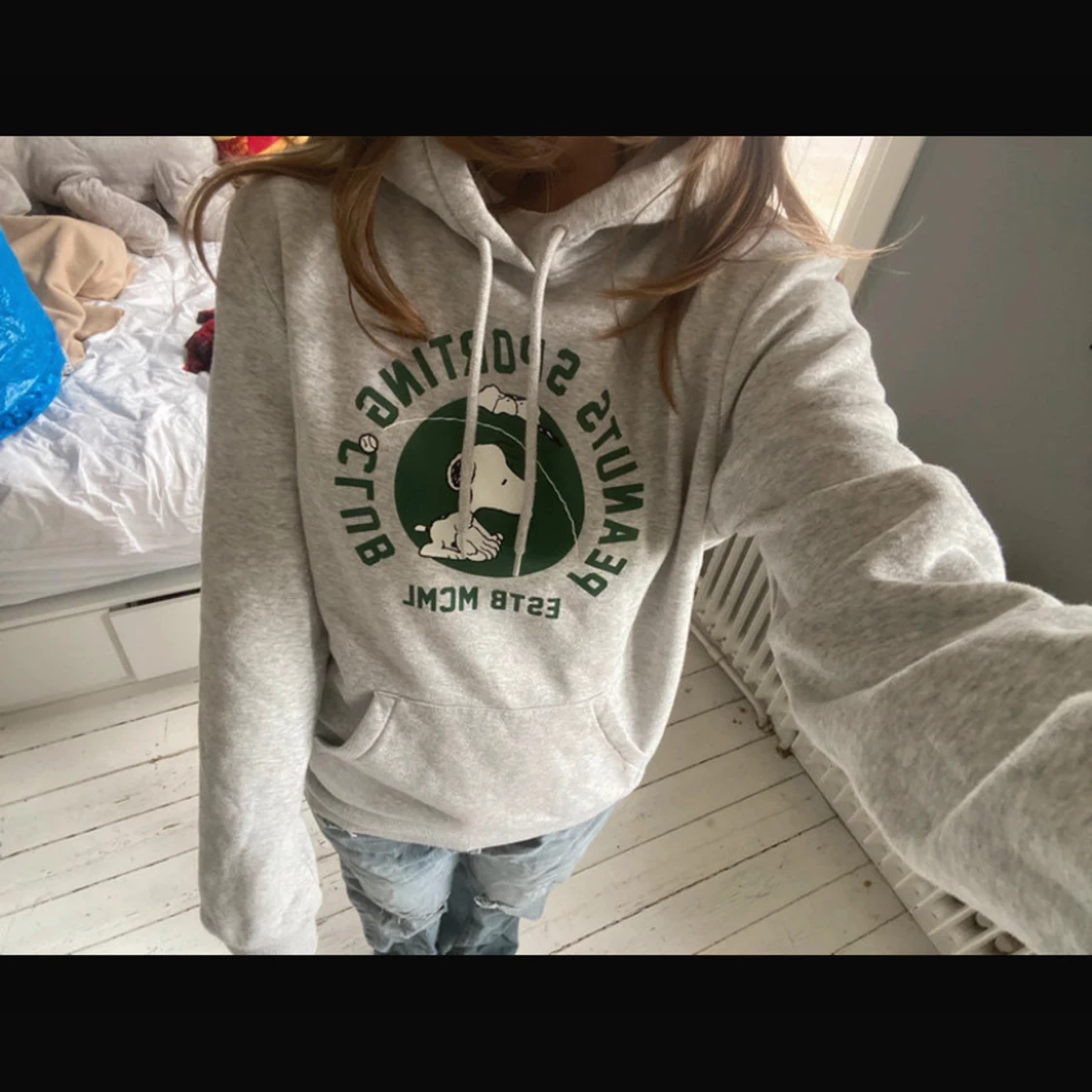 Hoodie med tryck  - 1