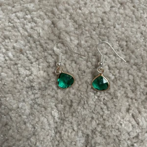 Örhängen grön sten  - Örhängen grön sten💚 du får med blå ploppar💕